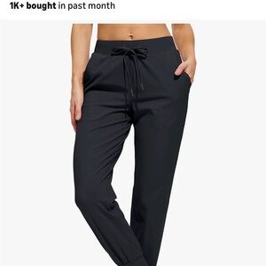 Libian Black Drawstring Track Joggers